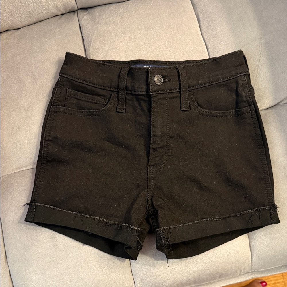 Hollister Dark Black Jean Shorts